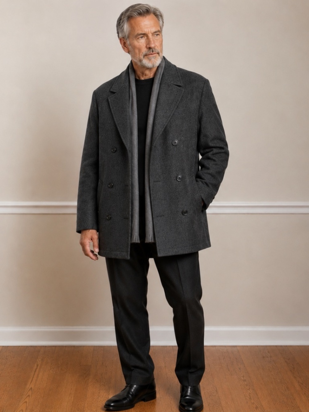 Lauren Ralph Lauren Classic Wool Blend Peacoat